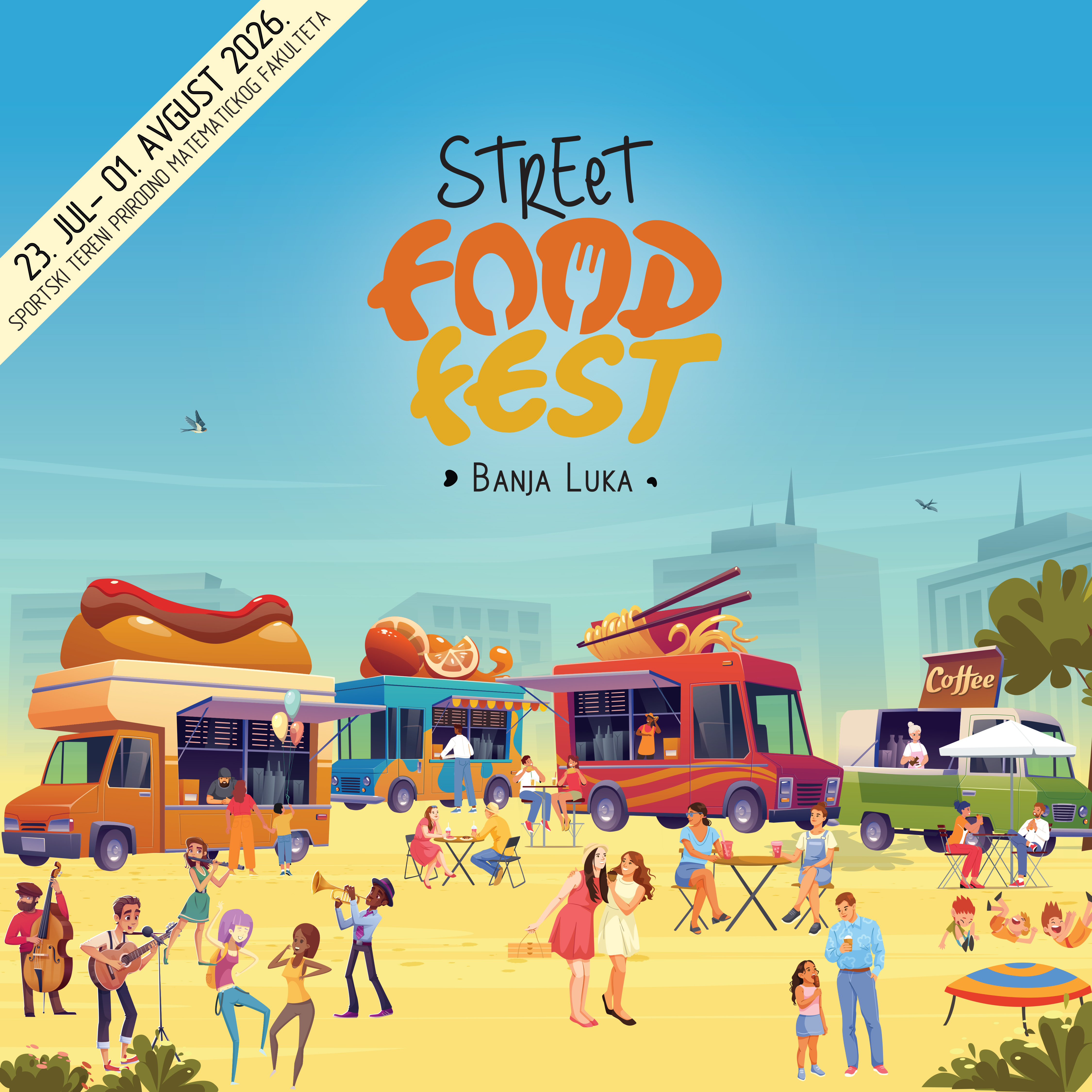 Street Food Fest Banja Luka 2026 — zvanični plakat